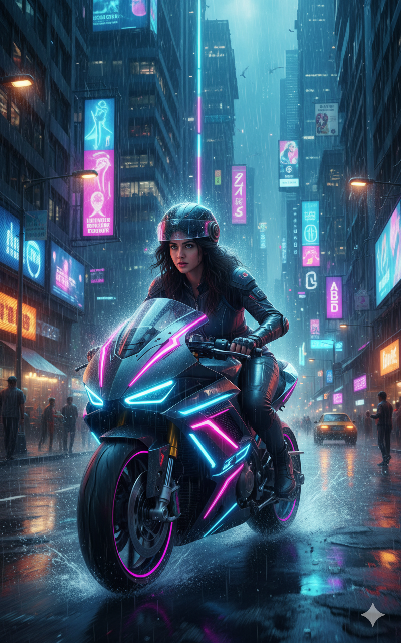 Neo-Mumbai Rain Racer