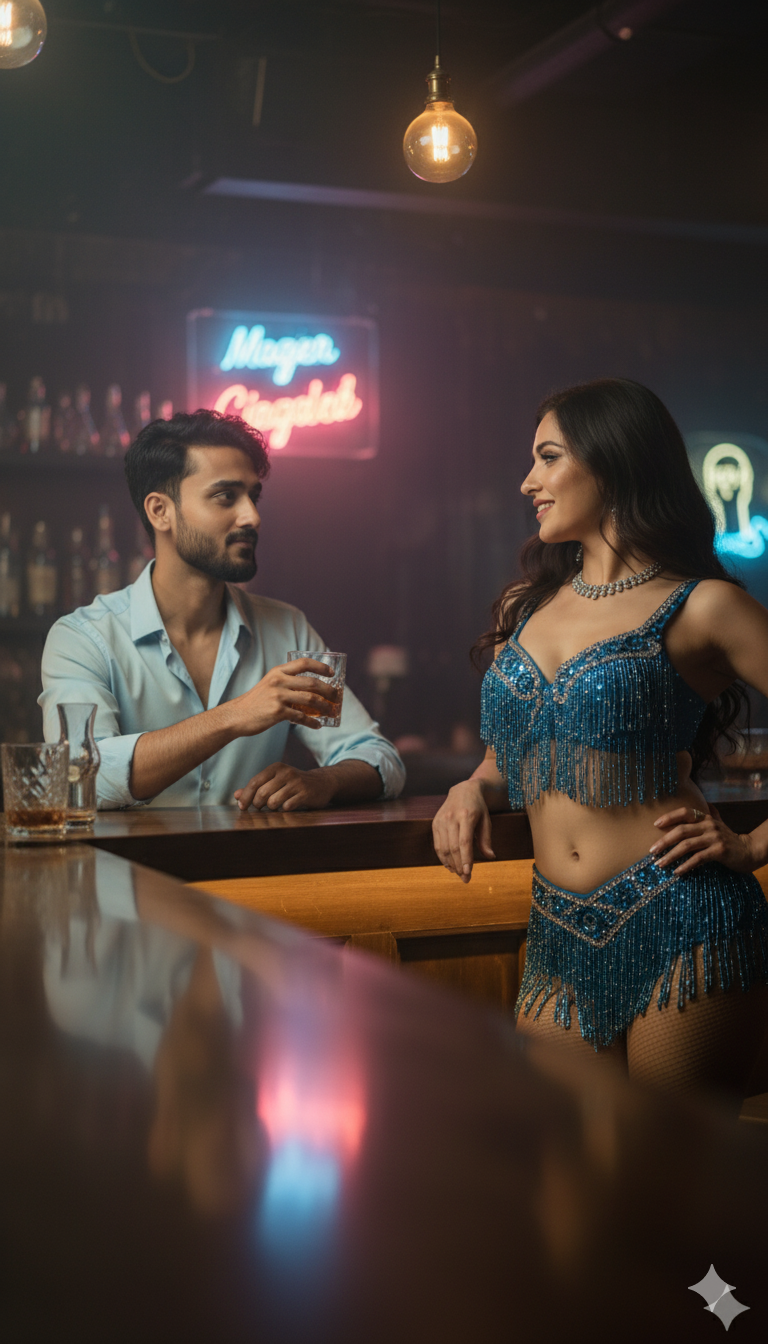 Cinematic Nightlife: A Barside Moment